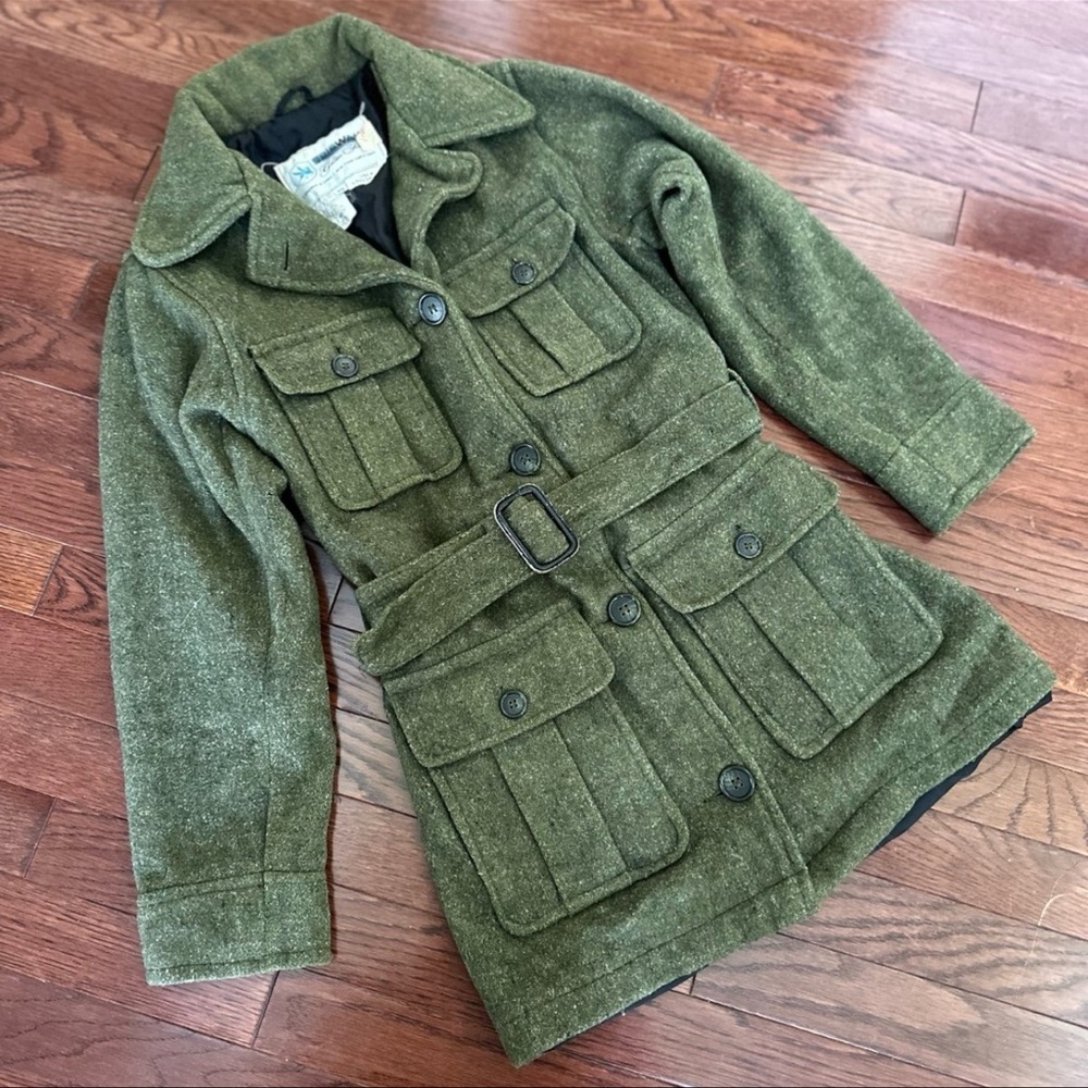 Vintage 2000s SpieWak Golden Fleece USA Green Utility Military Wool Jacket XS